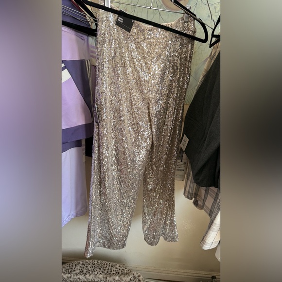 Express Sequin Cropped High Rise Pants - Picture 6 of 7